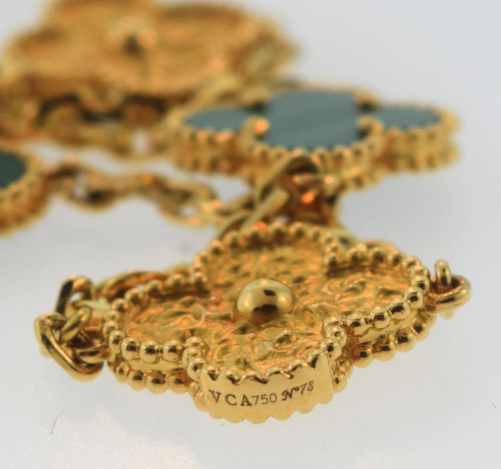 Van Cleef & Arpels Special Edition Alhambra Necklace 10 Motif Necklace For Sale 3