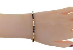 Cartier Sapphire and Diamond Tennis Line Bracelet, 4 Total Carat