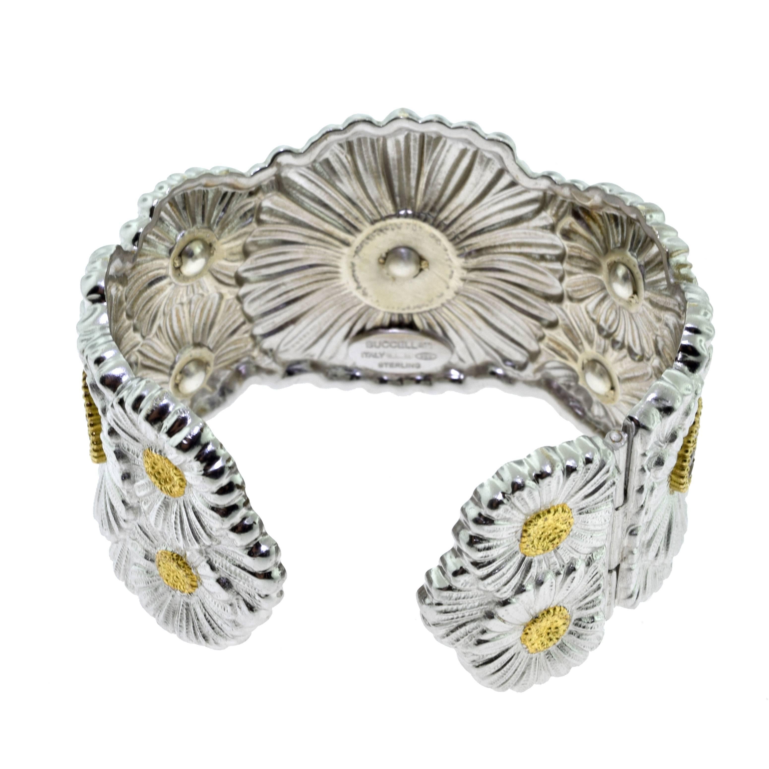 Buccellati Daisy Medium Bracelet Brown Diamonds For Sale 1