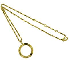 Bvlgari "Bvlgari Bvlgari" 18 Karat Yellow Gold Round Open Pendant Necklace