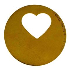 Vintage Roger Dubuis 18 Karat Yellow Gold Round Open Heart Shaped Pendant