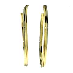 Cartier "Trinity De Cartier", 18 Karat White, Rose Gold Large Hoop Earrings 9