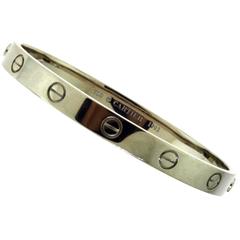 Cartier Love Bracelet in 18 Karat White Gold with Box and Papers