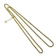 Cartier 18 Karat Yellow Gold Twisted Swirl Rope Chain Necklace 8