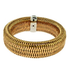 Roberto Coin 18 Karat Rose Gold Primavera Diamond Flexible Bracelet