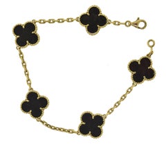 Van Cleef & Arpels Bracelet vintage Alhambra Bois d'Amourette en or jaune