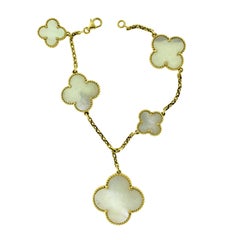 Van Cleef & Arpels Mother-of-Pearl Magic Alhambra Bracelet 18 Karat Yellow Gold