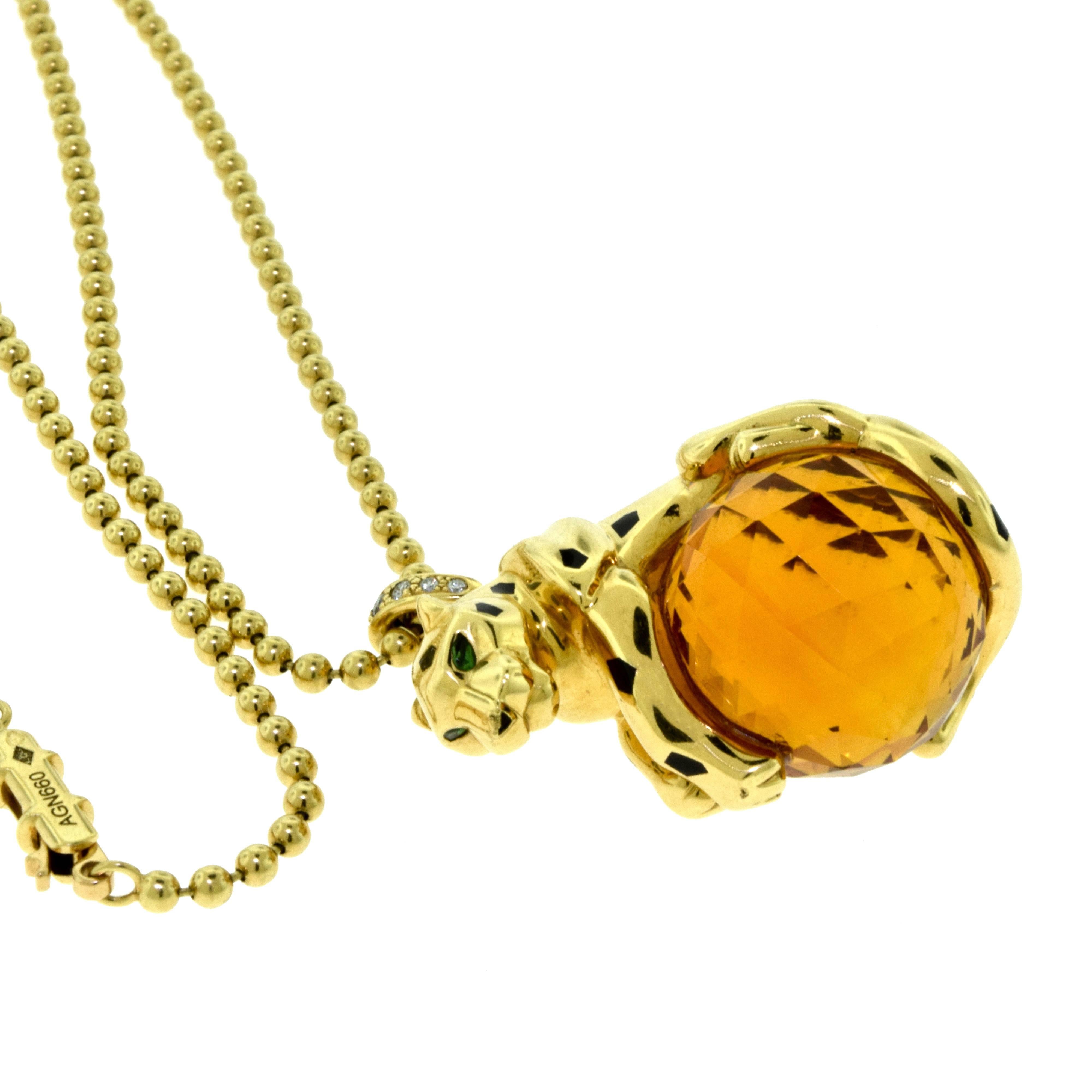 cartier panthere necklace yellow