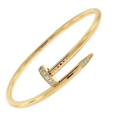 Cartier Juste un Clou 18 Karat Rose Gold Bracelet with Diamonds
