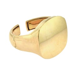 Maison Martin Margiela Large 18 Karat Rose Gold Signet-Style Cuff Bracelet