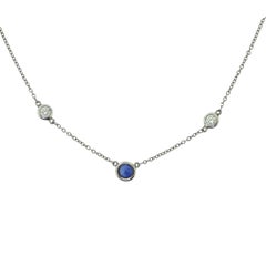 Tiffany & Co. Elsa Peretti Color by the Yard Diamond and Sapphire Necklace