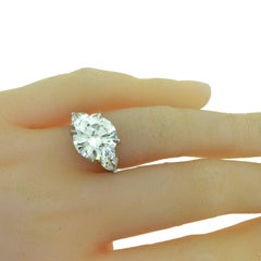 Tiffany & Co. 5.26 Carat Center Stone Diamond Engagement Ring in Platinum