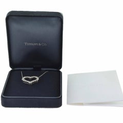 Tiffany & Co. Large Diamond Heart Pendant in Platinum, Box and Papers