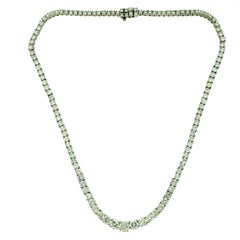 Carat Diamonds Tennis Line Platinum Necklace