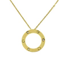 Cartier Love 3 Diamond Pendant Necklace in 18k Yellow Gold