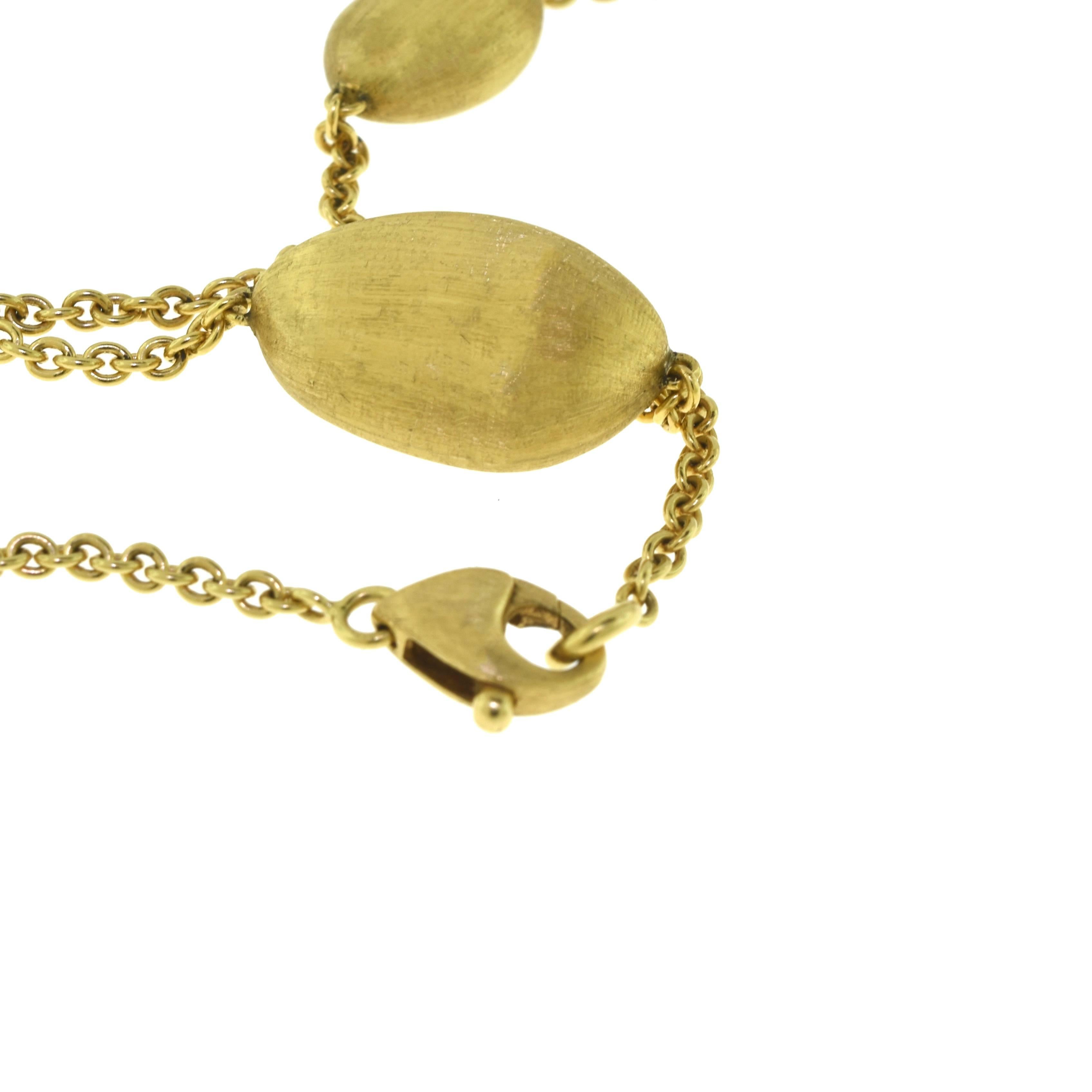 Women's or Men's Marco Bicego Confetti Oro Very Long 18 Karat Yellow Gold Necklace For Sale