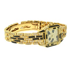 Cartier Panthère de Cartier Yellow Gold, Enamel, Diamond Ladies Quartz Watch
