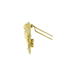 Cartier Panthère 18 Karat Yellow Gold Brooch with Emerald Eyes