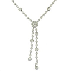 Tiffany & Co. Circlet Double Drop Diamond Two Piece Platinum Set