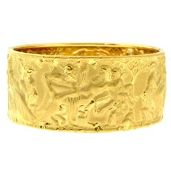 Carrera y Carrera Erotic 18 Karat Yellow Gold Wide Bangle