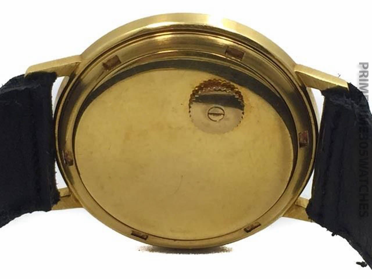 Vintage Mens Patek Philippe Automatic Backwind 18k Yellow Gold Watch Ref 3569 In Good Condition In Miami, FL