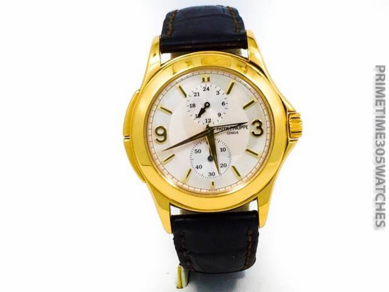 Modern Patek Philippe Yellow Gold Travel Time Wristwatch Ref 5134J