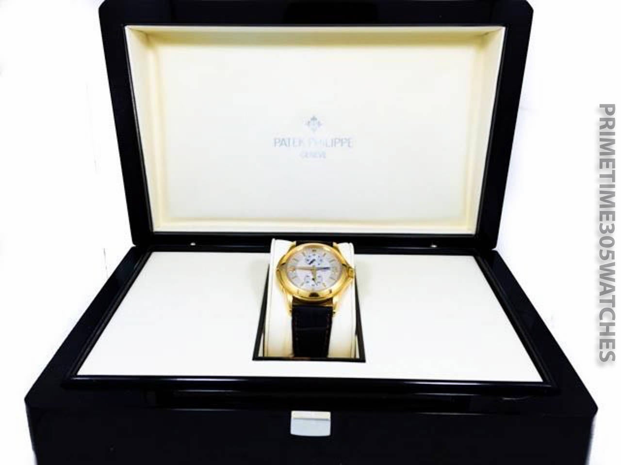 Patek Philippe Yellow Gold Travel Time Wristwatch Ref 5134J In Excellent Condition In Miami, FL