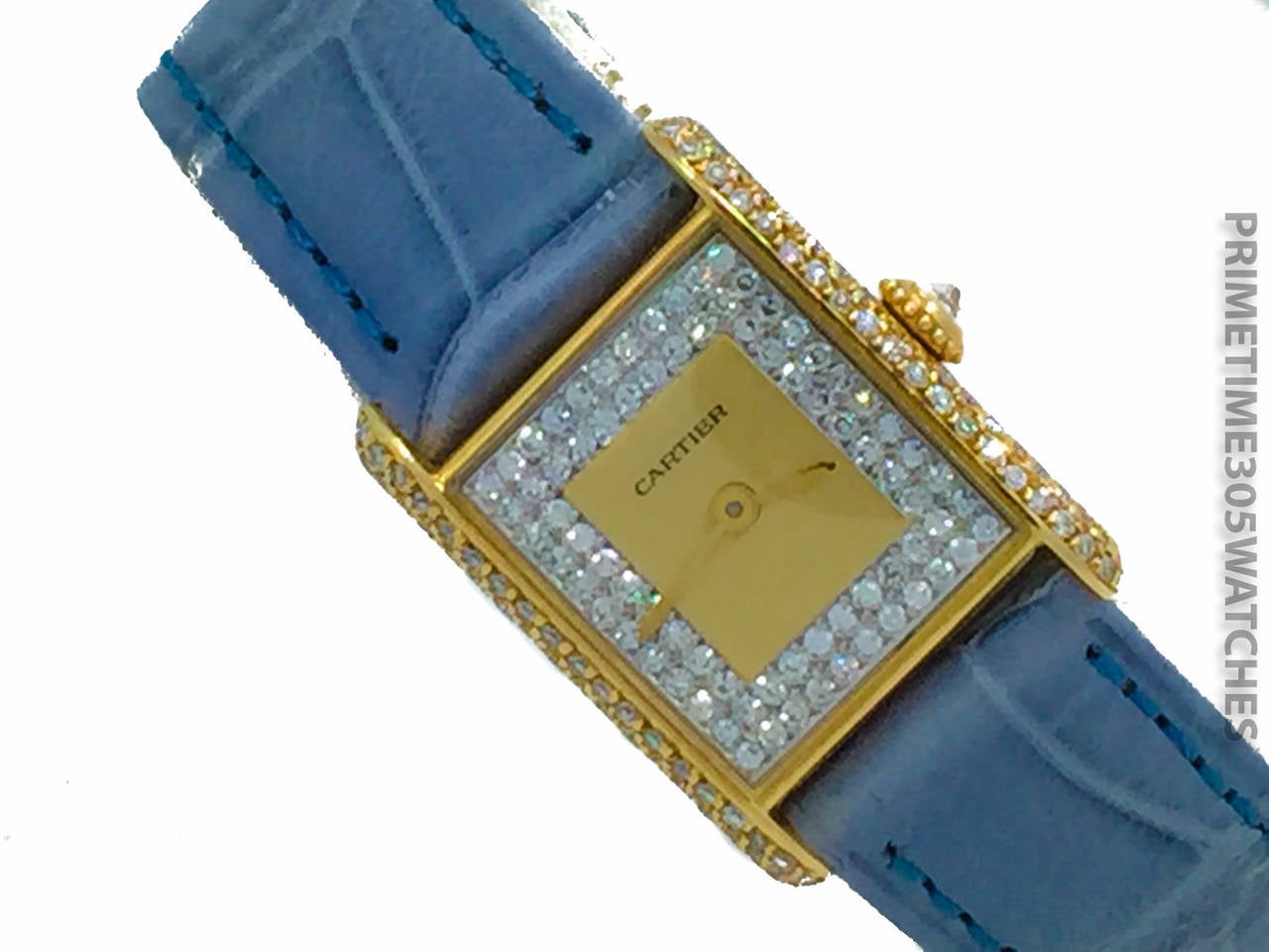 Women's Cartier Lady's Yellow Gold Tank Wristwatch