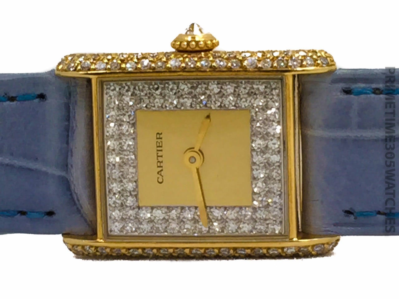 Cartier Lady's Yellow Gold Tank Wristwatch 3