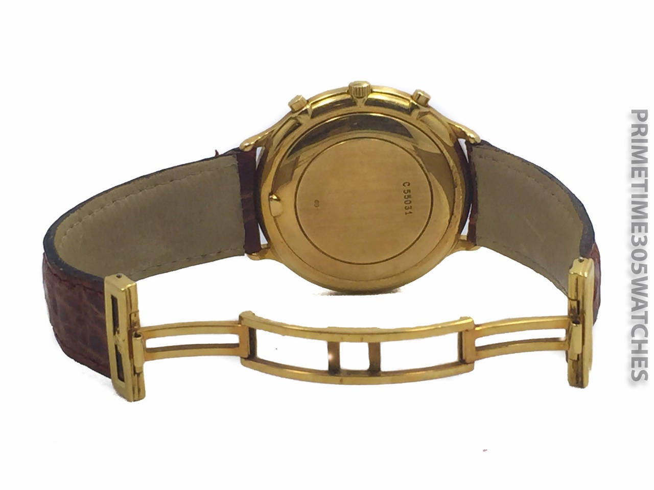 Audemars Piguet Yellow Gold Huitieme Chronograph Wristwatch In Excellent Condition In Miami, FL