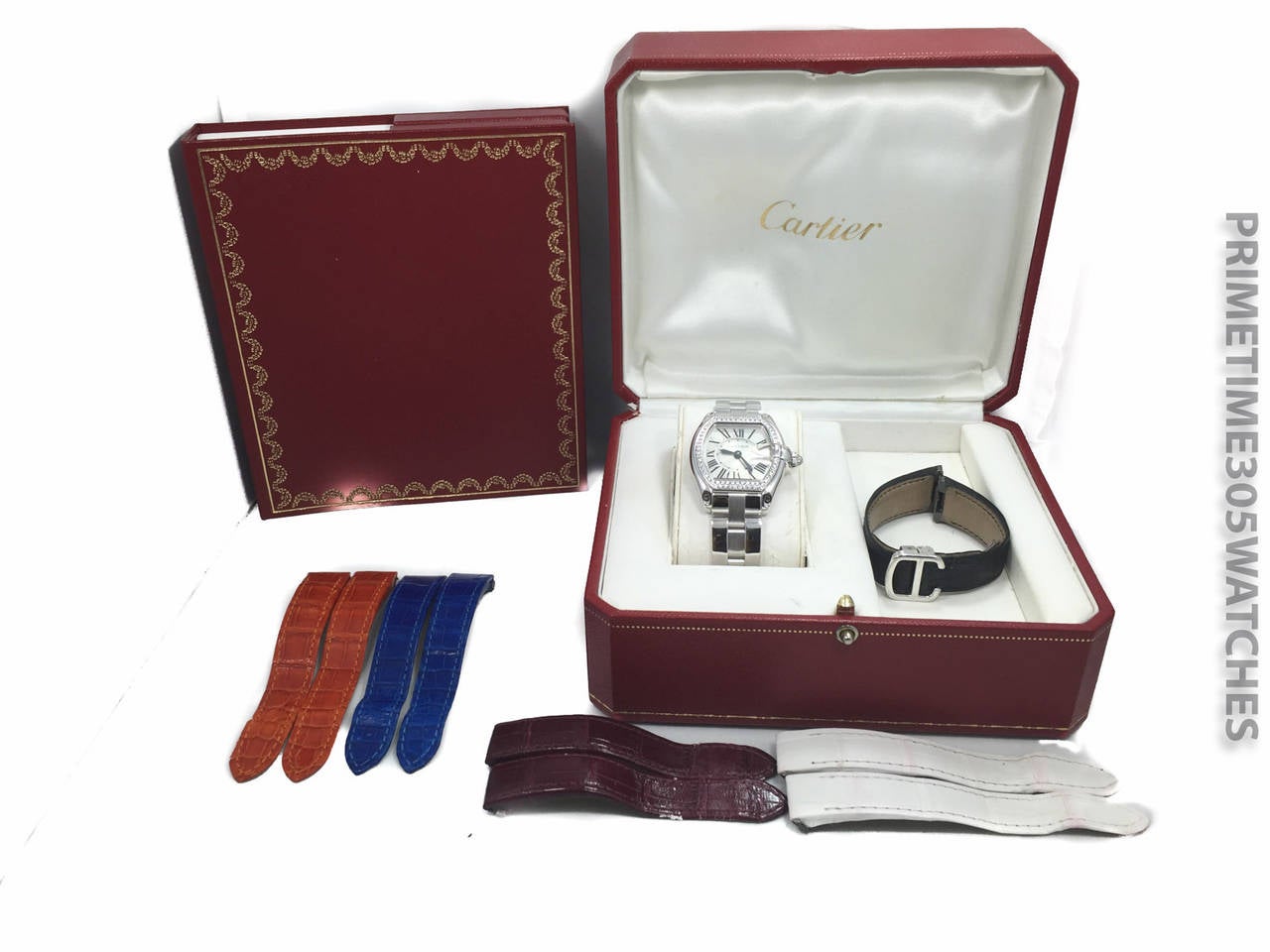 Modern Cartier Lady's White Gold Diamond Roadster Wristwatch Ref WE5002X2