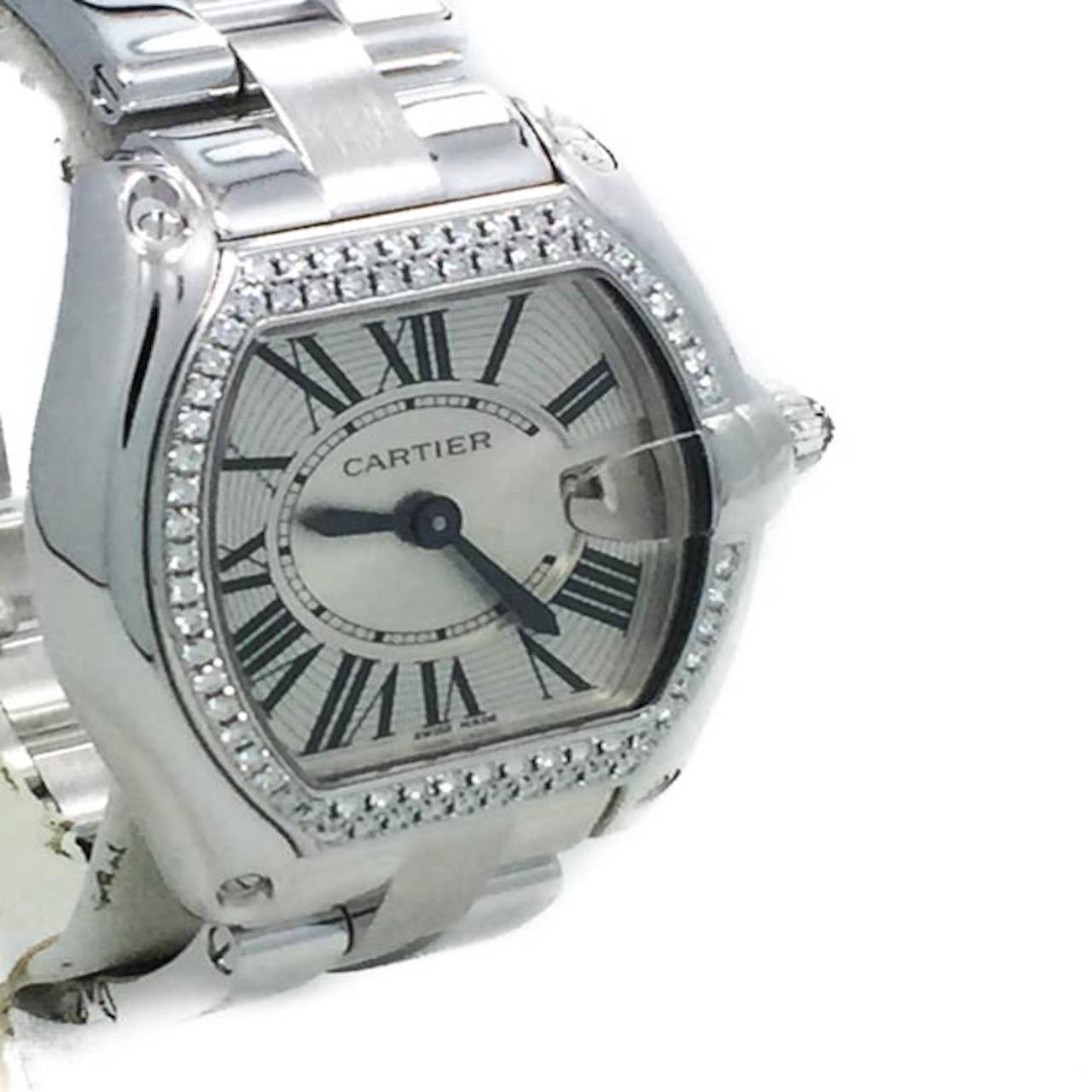 Cartier Lady's White Gold Diamond Roadster Wristwatch Ref WE5002X2 1