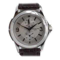 Patek Philippe White Gold Travel Time Wristwatch Ref 5134G