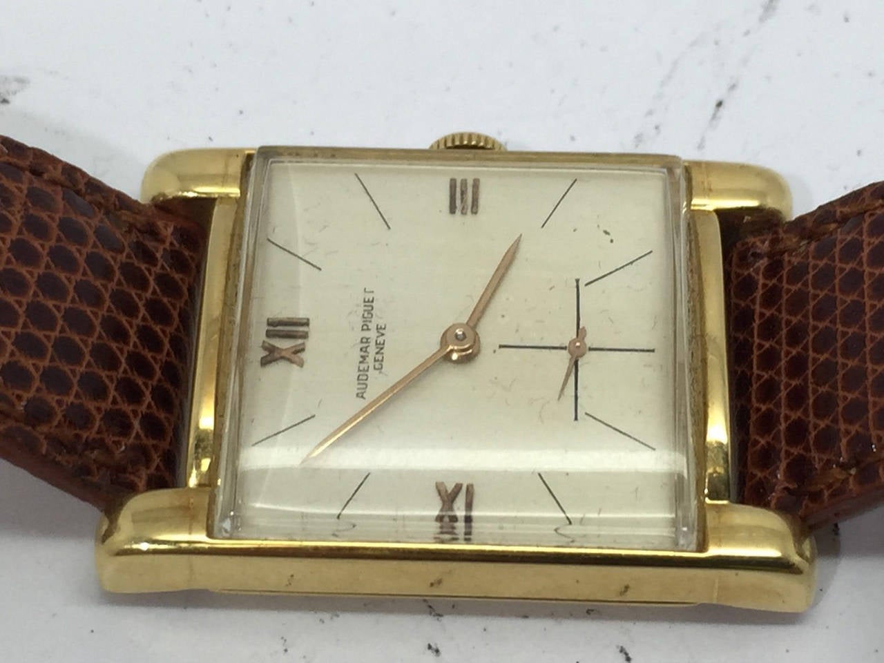 Audemars Piguet Yellow Gold Rectangular Wristwatch 4