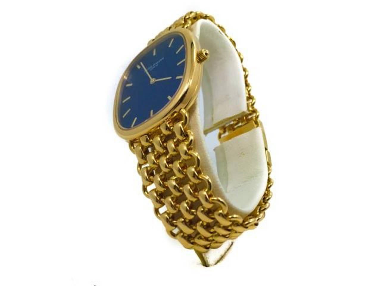 Patek Philippe Yellow Gold Jumbo Automatic Ellipse Wristwatch Ref 3738/106 In Good Condition In Miami, FL