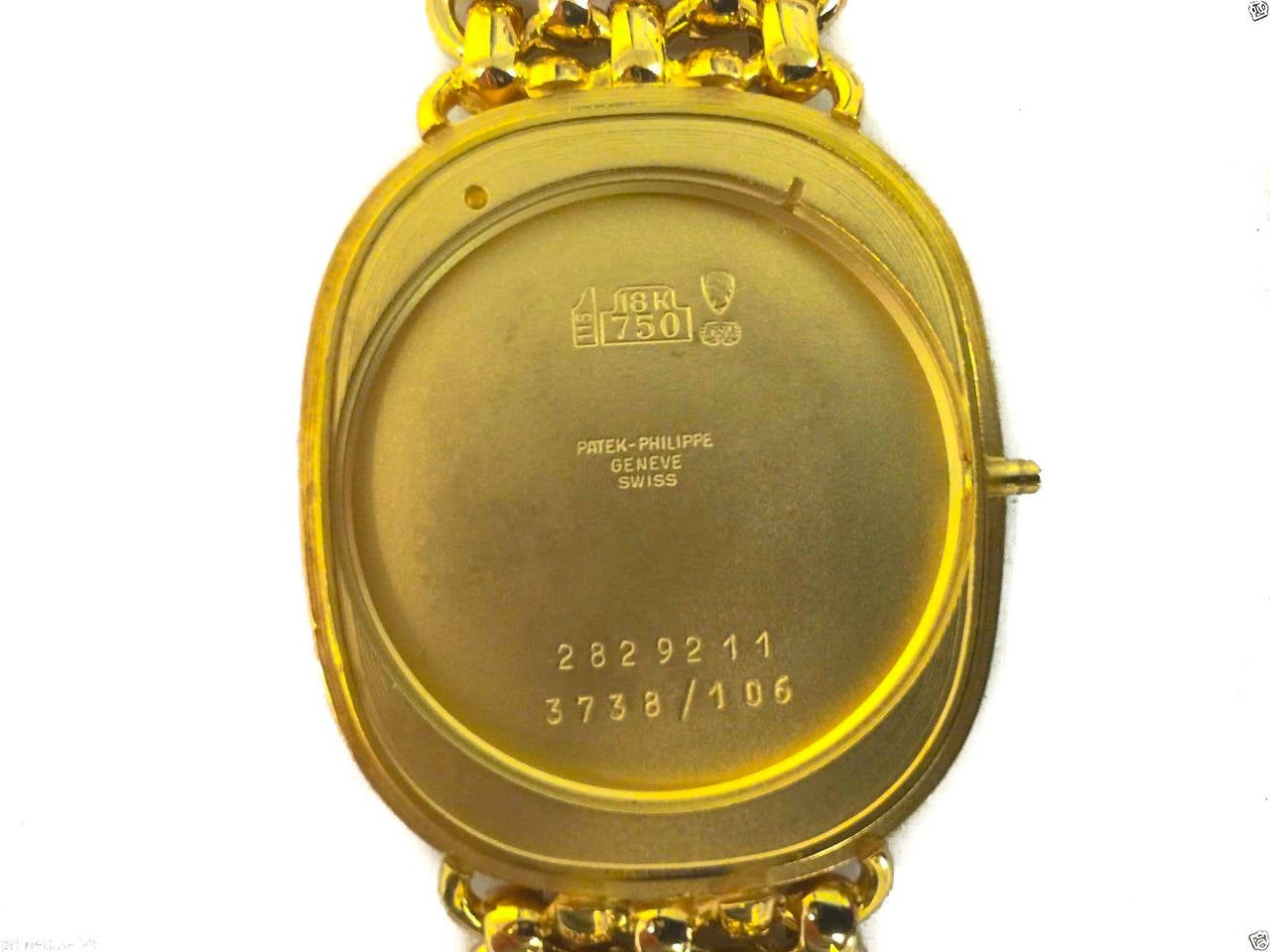 Patek Philippe Yellow Gold Jumbo Automatic Ellipse Wristwatch Ref 3738/106 2