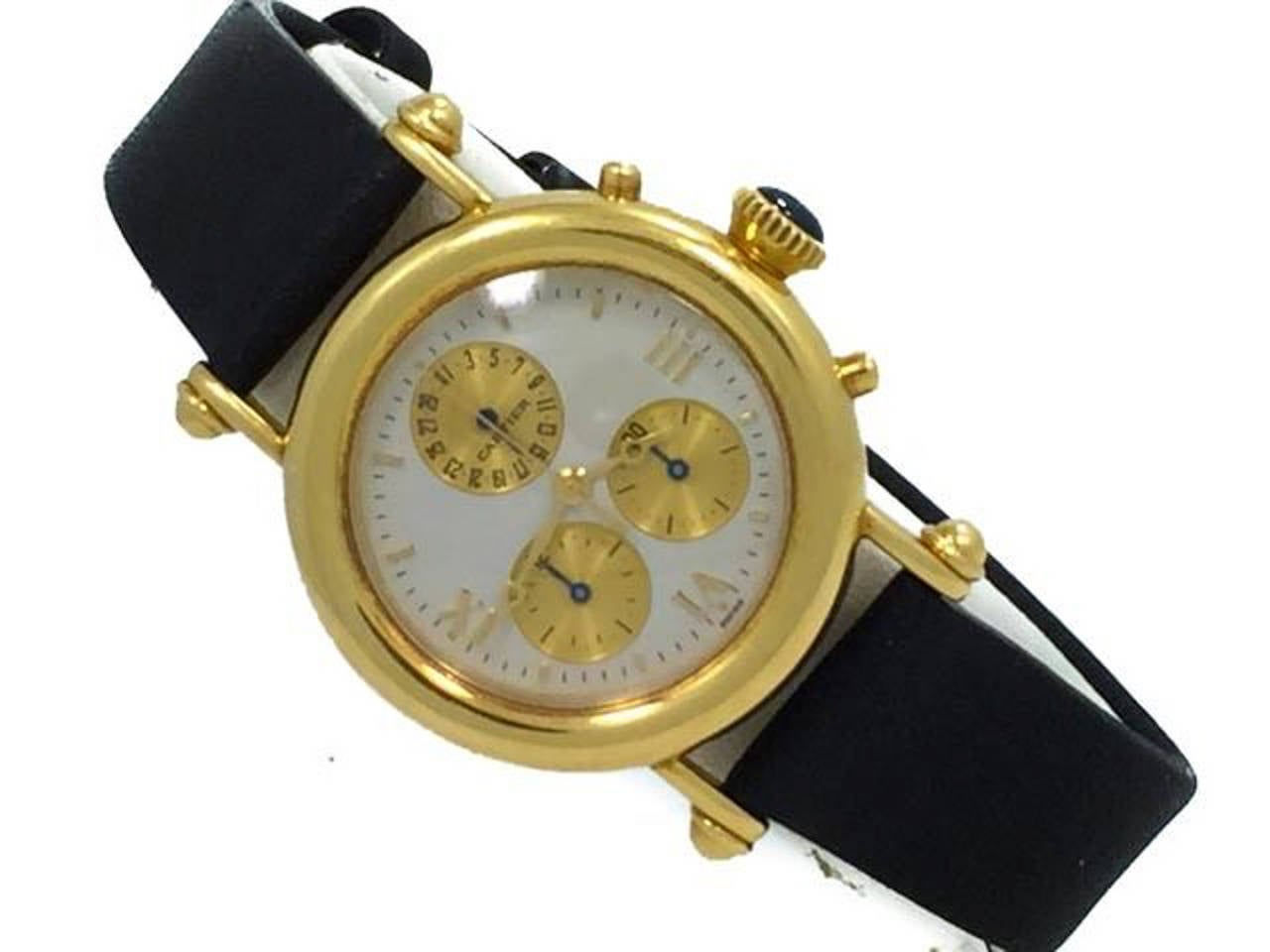 Men's Cartier Yellow Gold Diabolo Chronograph Wristwatch