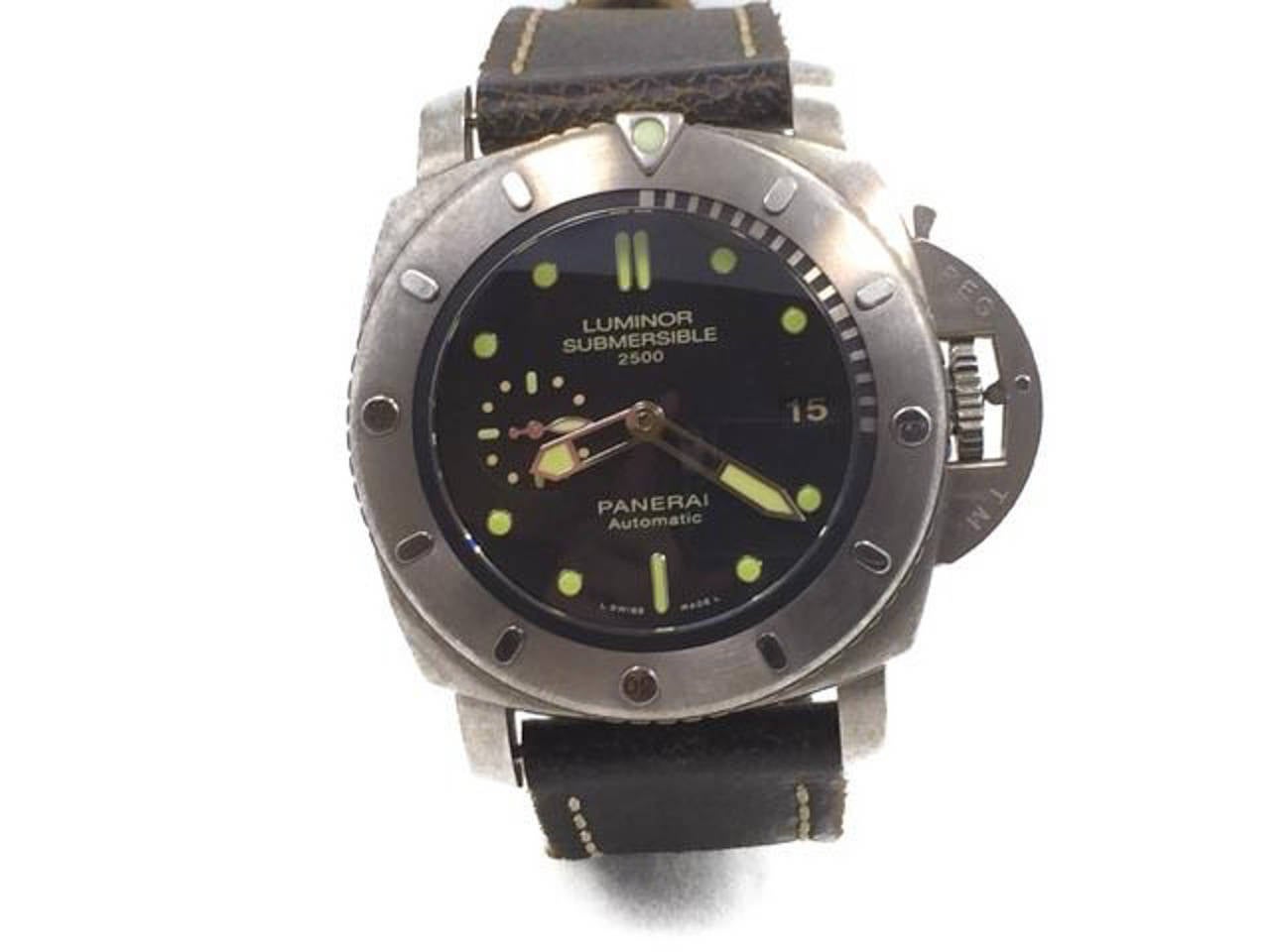 Men's Panerai Stainless Steel Pam 364 Luminor Submersible Power Reserve Wristwatch
