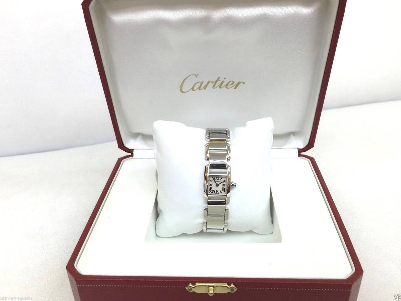 Modern Cartier Lady's White Gold Tankissime Mini Wristwatch Ref W650029H