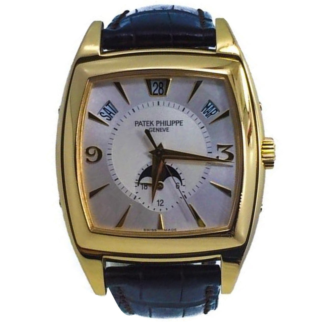 Patek Philippe Yellow Gold Gondolo Annual Calendar Wristwatch Ref 5135 J