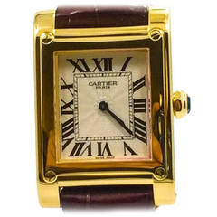 Cartier Yellow Gold Tank A Vis Wristwatch Ref W1529451