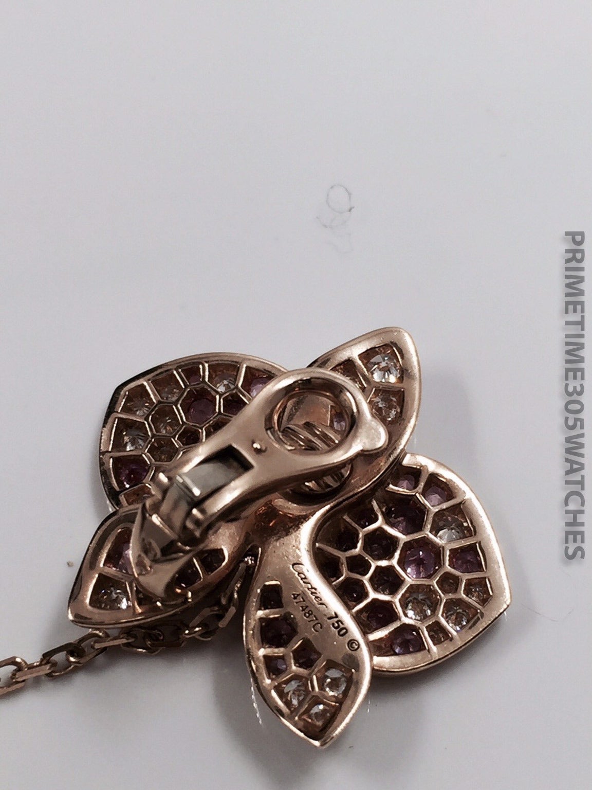 Modern Cartier Caresse d'Orchidees Gemstone Diamond Gold Drop Earrings