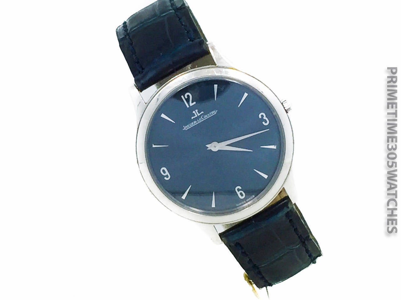 Mens Jaeger LeCoultre Master Control Ultra Thin in Platinum W/ Blue Dial, Limited Edition of 250 Pieces. The Watch is in Good Condition W/ Some Normal Signs Of Wear, It Features a Manual Wind Movement which is Working Perfectly. The Watch is on a