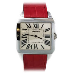 Cartier White Gold Large Santos Dumont Wristwatch Ref W2007051