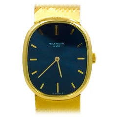 Patek Philippe Yellow Gold Ellipse Wristwatch on a Bracelet Ref 3548