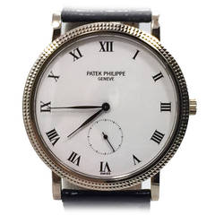 Patek Philippe White Gold Calatrava Wristwatch Ref 3919 G