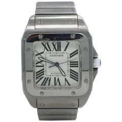 Cartier Stainless Steel Santos 100 Automatic Wristwatch Ref W200737G