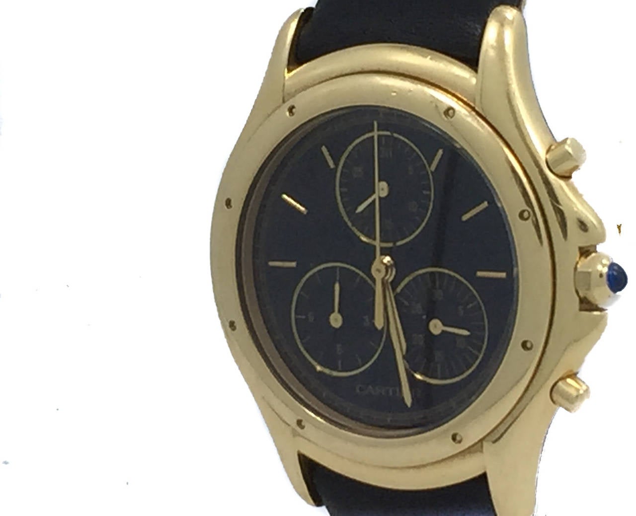 Cartier Yellow Gold Cougar Chronograph Wristwatch 1