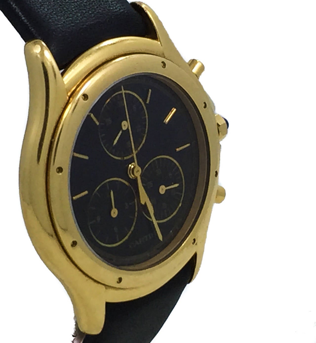 Men's Cartier Yellow Gold Cougar Chronograph Wristwatch