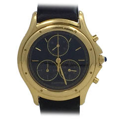 Cartier Yellow Gold Cougar Chronograph Wristwatch